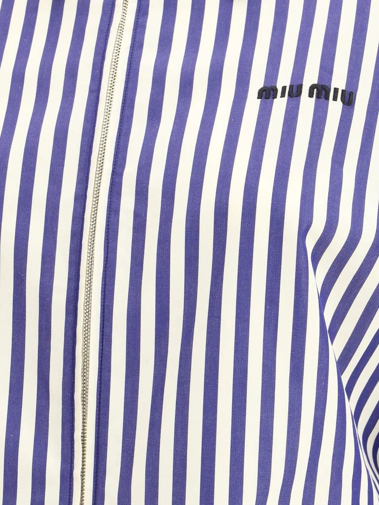 Miu Miu Striped Cropped Shirt 3