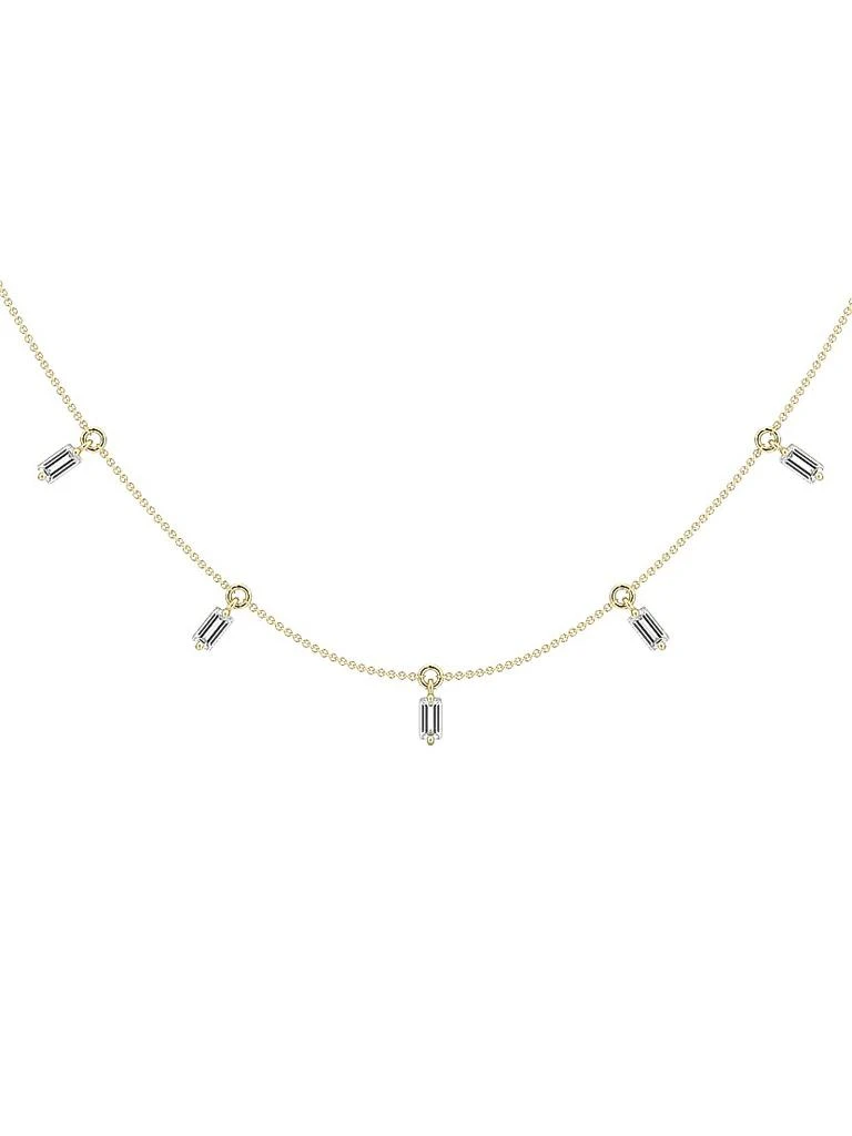 VRAI Floating Baguette 14K Yellow Gold & 0.50 TCW Lab-Grown Diamond Station Necklace 1