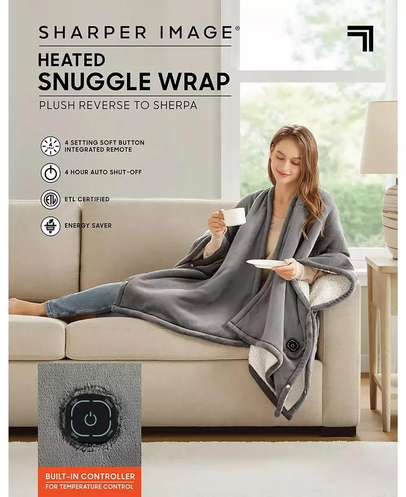 Sharper Image Heated Fleece Snuggle Wrap 5