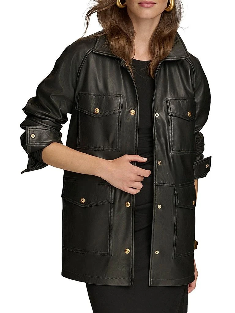 Donna Karan Leather Field Jacket 1