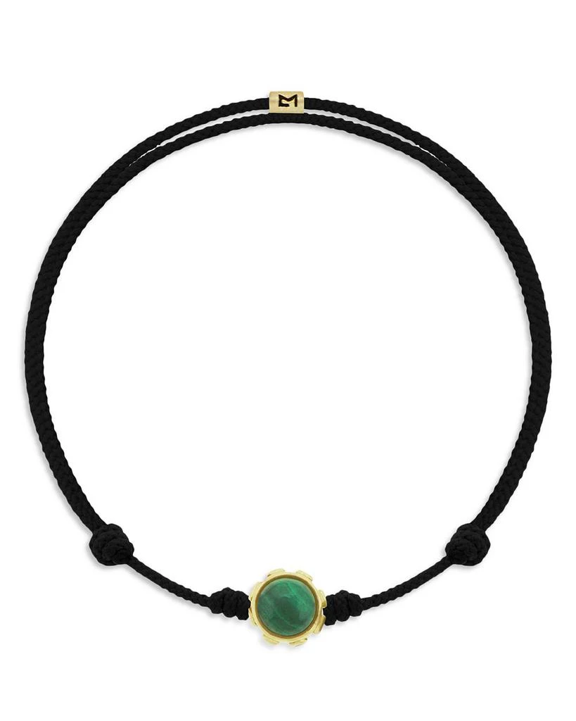 LUIS MORAIS Men
s 14K Yellow Gold Diamond Cabochon Cord Bracelet 2