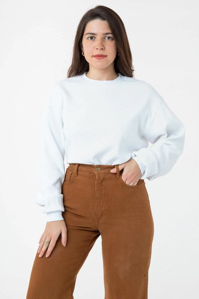 Los Angeles Apparel TX407GD Unisex - Long Sleeve Heavy Thermal Crew Neck 5