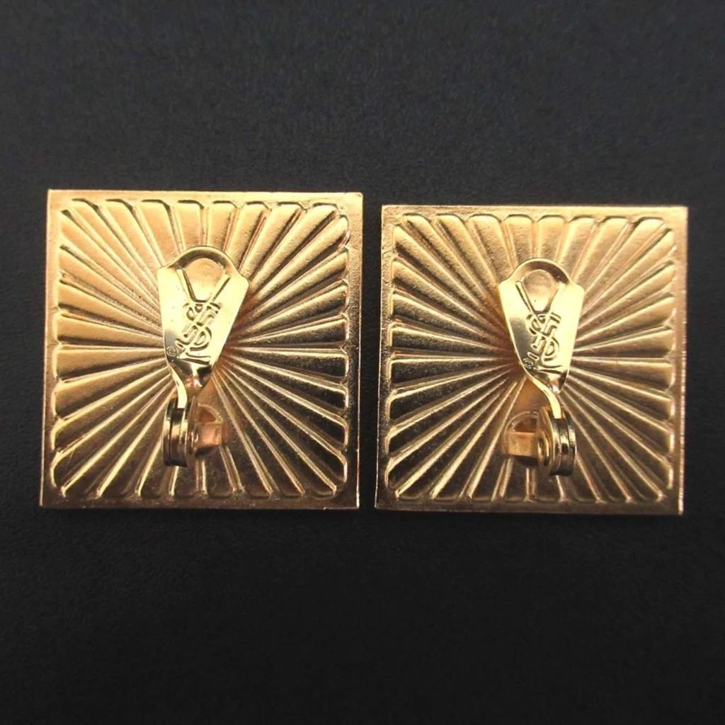 Yves Saint Laurent gold Color Clip Earrings (Pre-Owned) 2