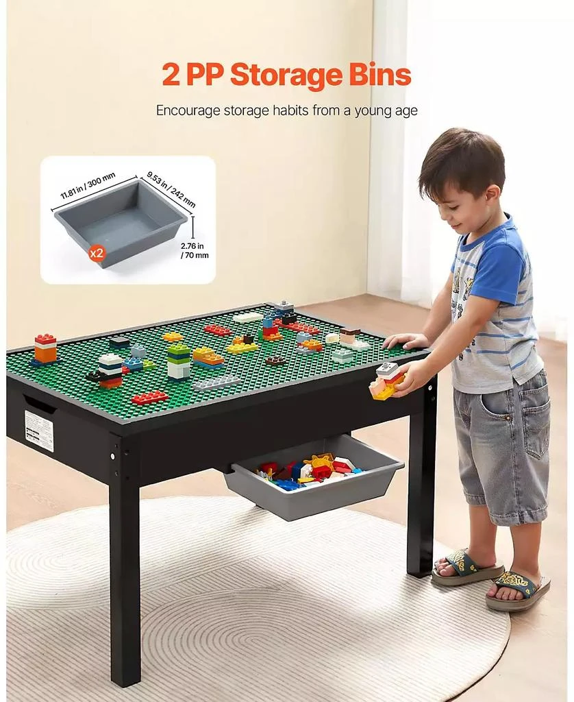 SUGIFT Reversible Activity Table with Building Block Top 
Large Storage Capacity 9