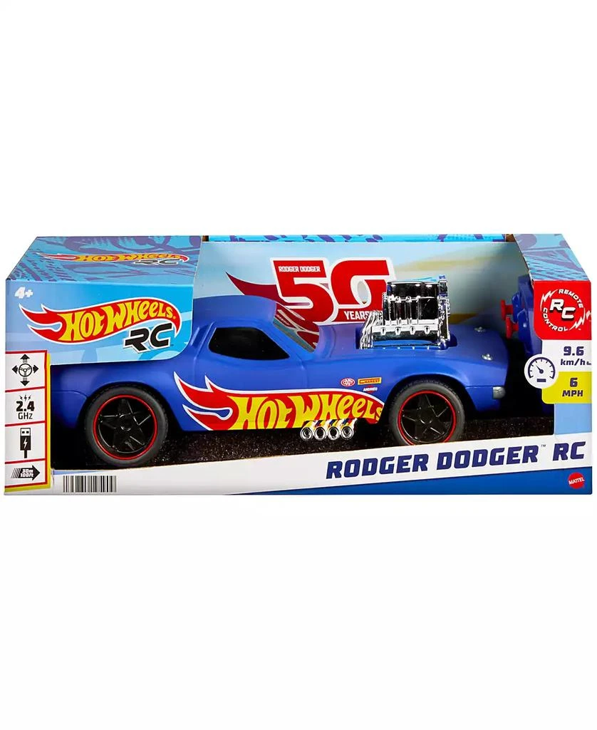 Hot Wheels 1:16 Scale RC Rodger Dodger USB-Rechargeable Toy Car, Battery-Operated Remote Control 6