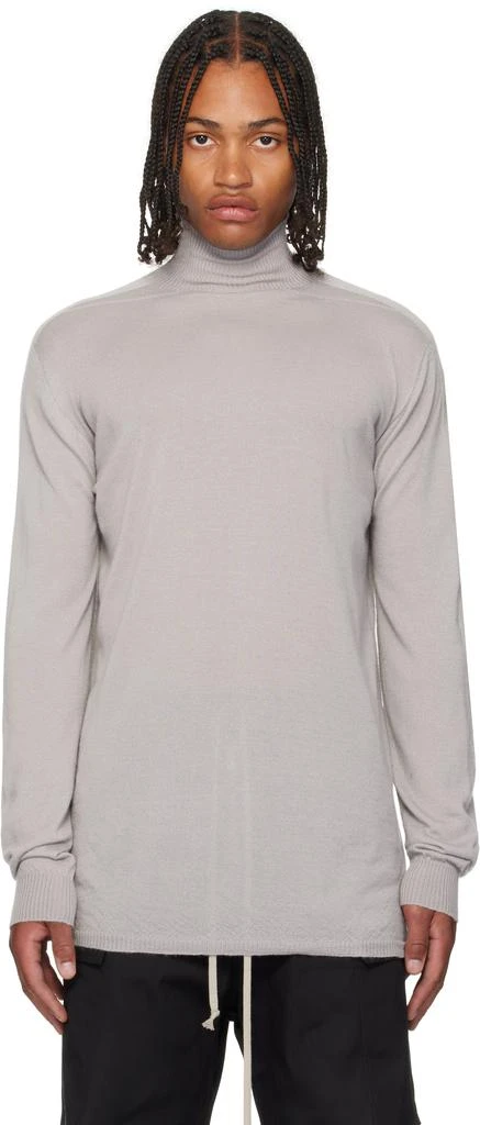 Rick Owens Gray Concordians Oversized Turtle Sweater 1