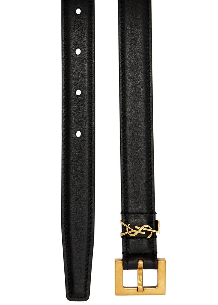 Yves Saint Laurent Logo leather belt 3