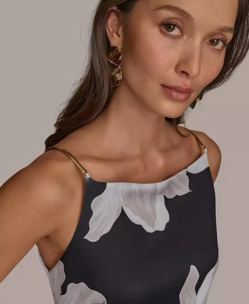 Donna Karan Women's Sleeveless Floral Sheath Dress 6