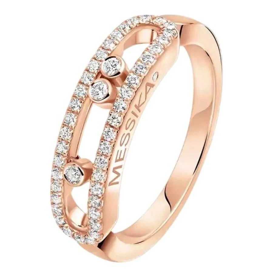 Messika Baby Move Pave 18k Rose Gold Ring