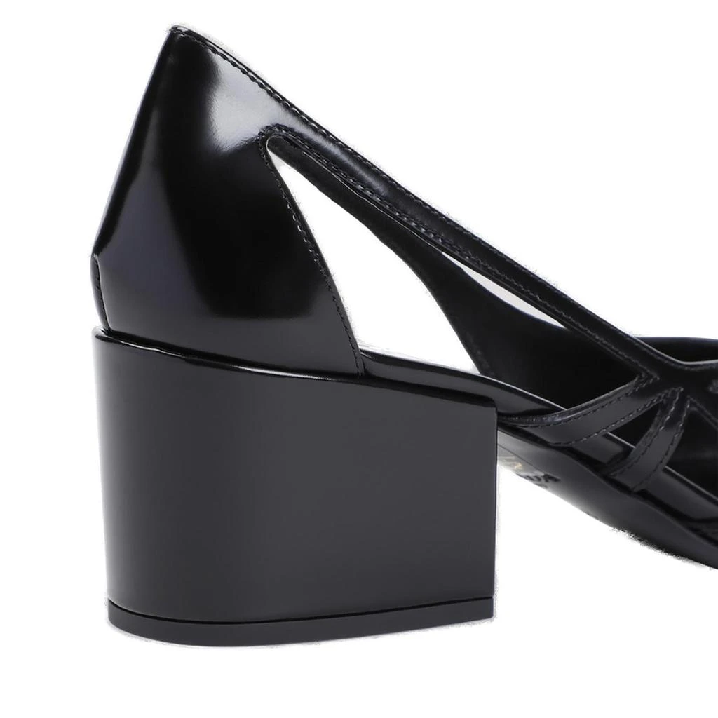 Prada Prada Cut-Out Detailed Pointed Toe Pumps 4
