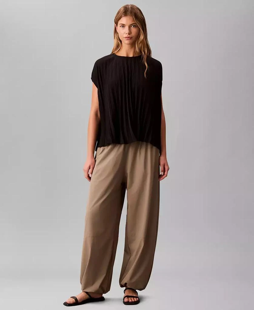 Calvin Klein Women
s Pleated Short Sleeve Top 6
