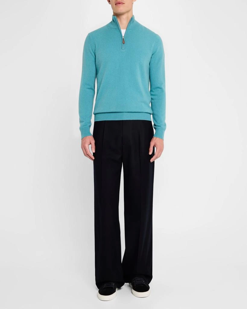Neiman Marcus Men's Cashmere Quarter-Zip Sweater 2
