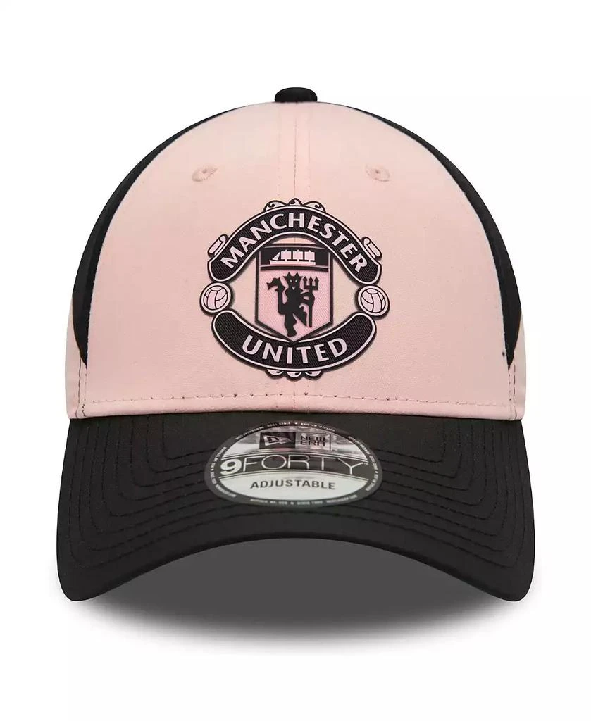 New Era Men's Pink, Black Manchester United 9FORTY Adjustable Hat 2