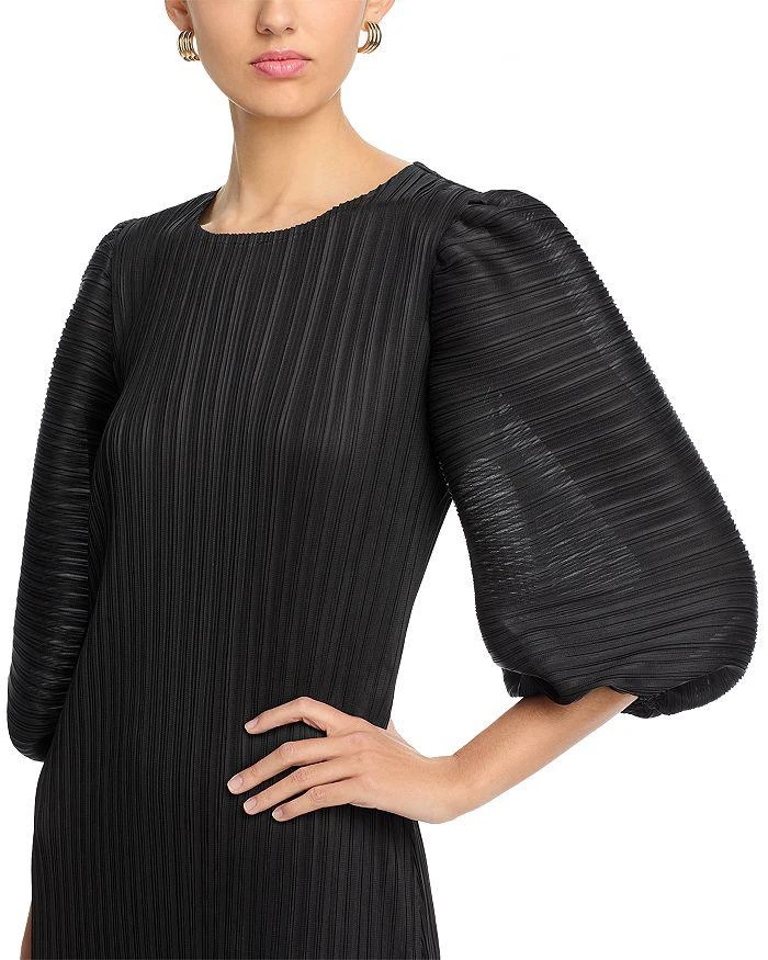 Nancy Yang Puff Sleeve Crinkled Dress 2