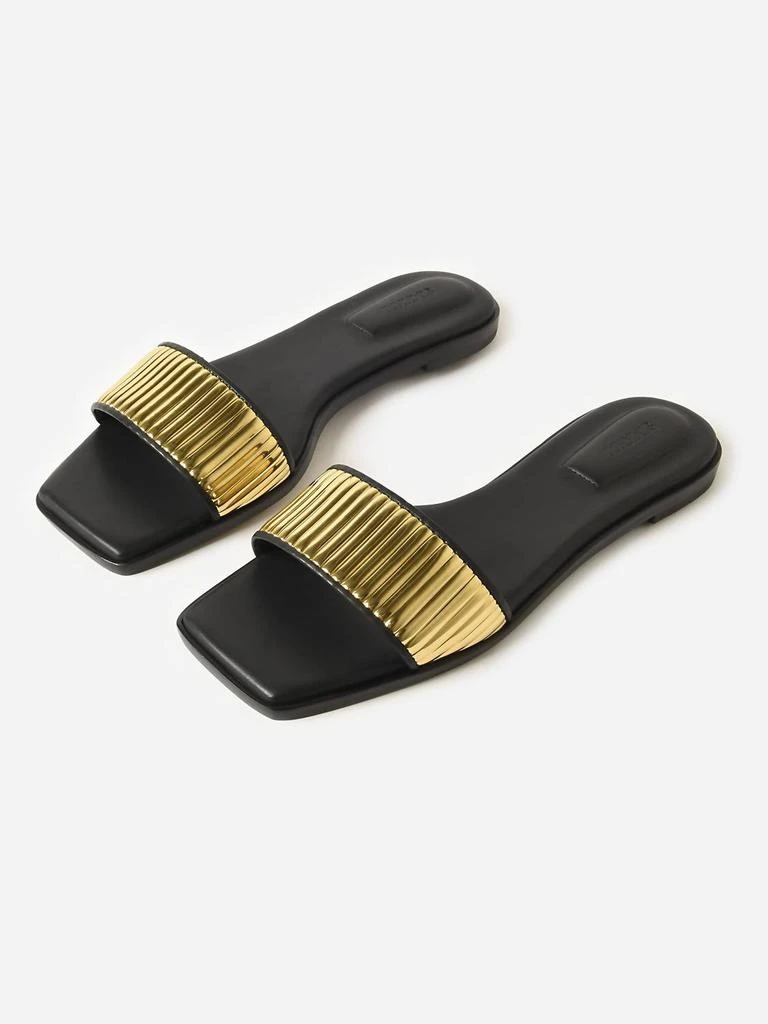 Jonathan Simkhai Women's Carter Textured Sandal In Black Gold 1