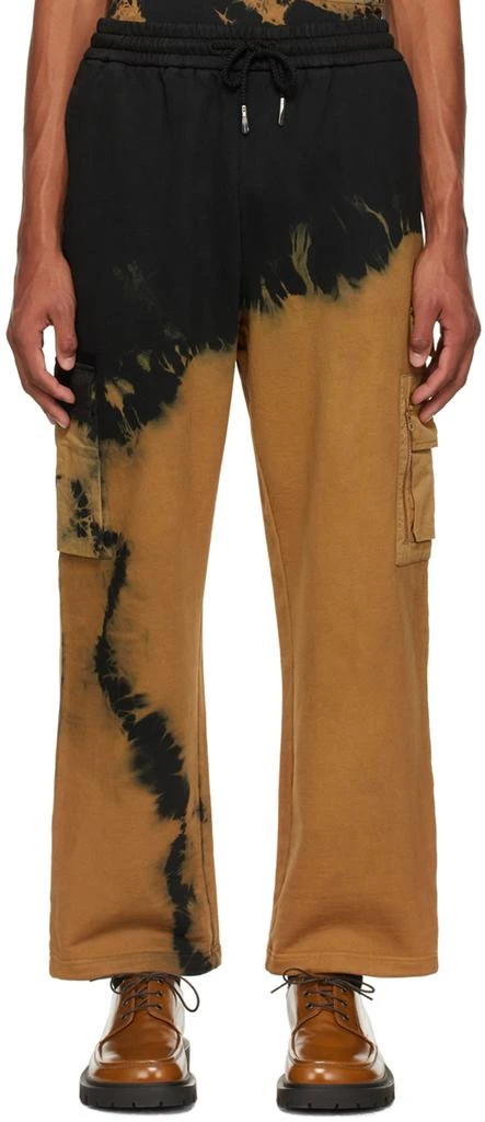 Feng Chen Wang Black & Yellow Tie-Dye Lounge Pants 1