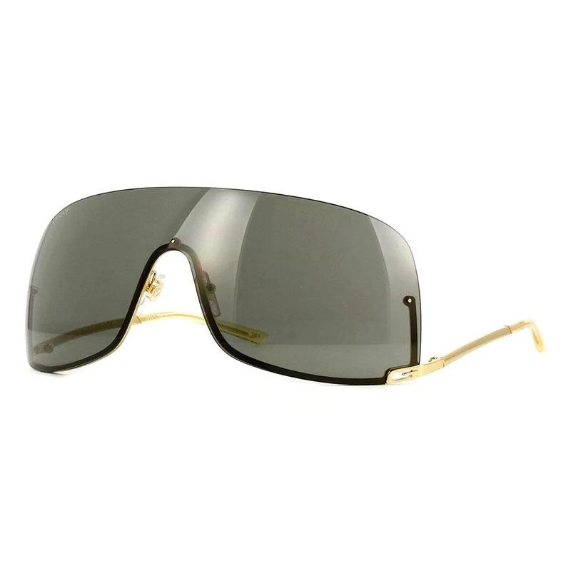 Gucci Gucci Shield Semi Rim, with a Gold frame and Grey lens. 1