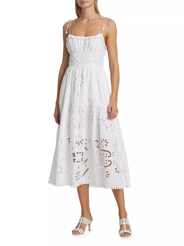 Sea Liat Eyelet Embroidered Midi-Dress