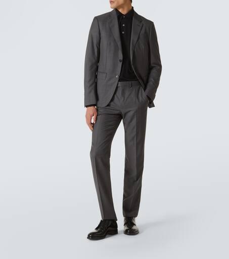 Thom Sweeney Wool polo sweater