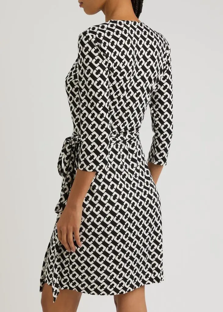 Diane von Furstenberg Julian printed silk mini wrap dress 3