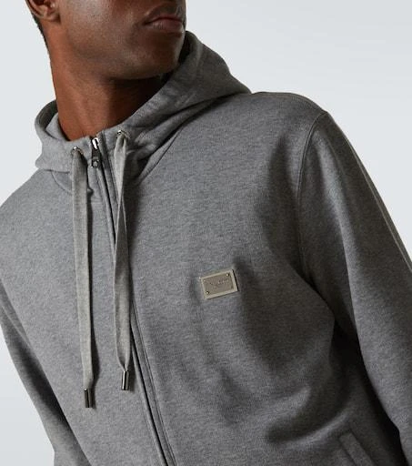 Dolce 
Gabbana Logo cotton jersey zip-up hoodie 5