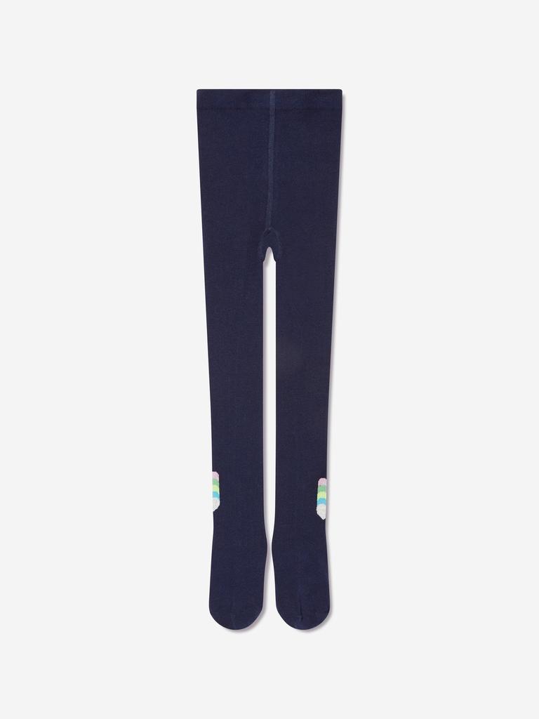 Billieblush Billieblush Girls Jacquard Heart Tights in Navy