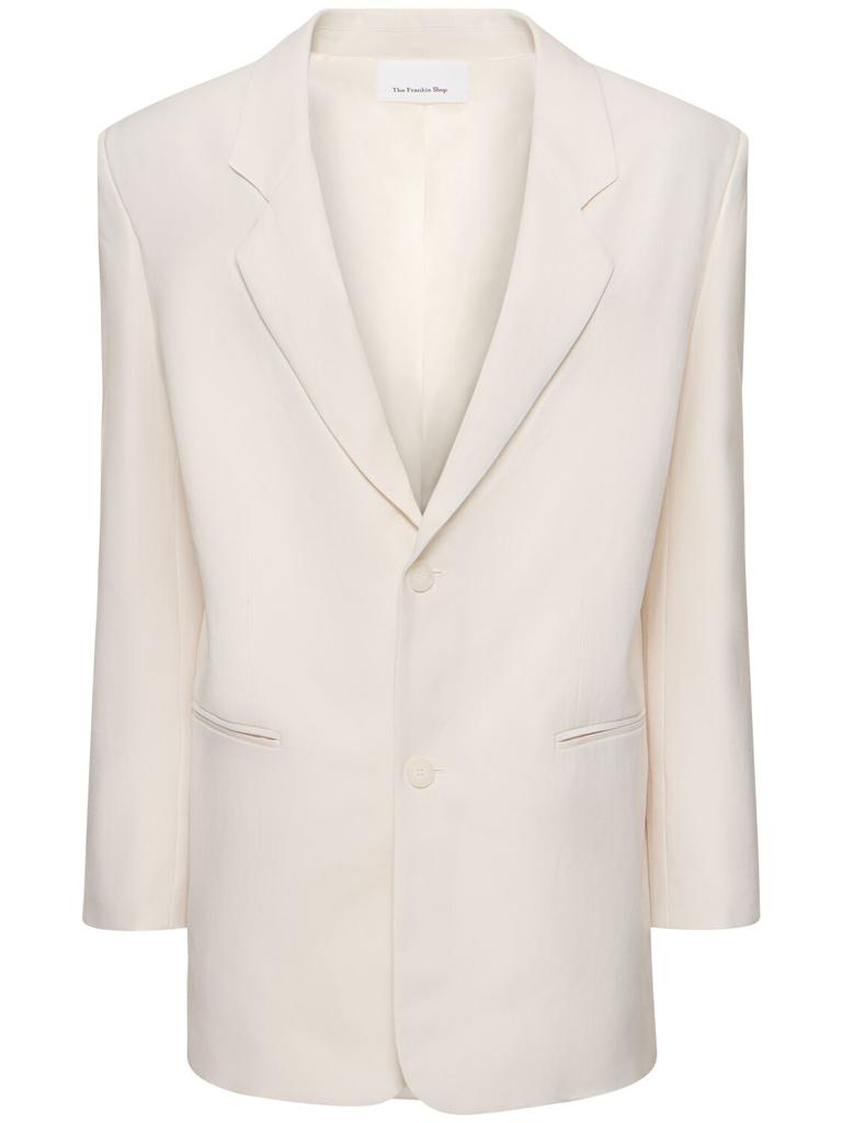 THE FRANKIE SHOP Aiden Linen & Viscose Blazer