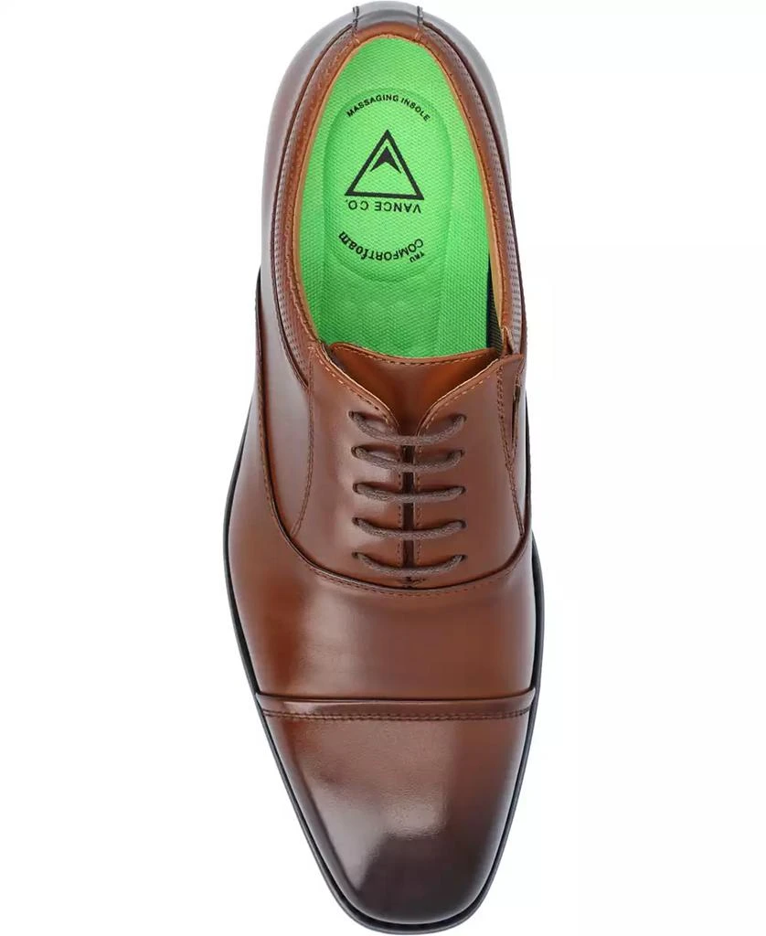 Vance Co. Men's Bradley Wide Tru Comfort Foam Lace-Up Cap Toe Oxford Dress Shoe 4