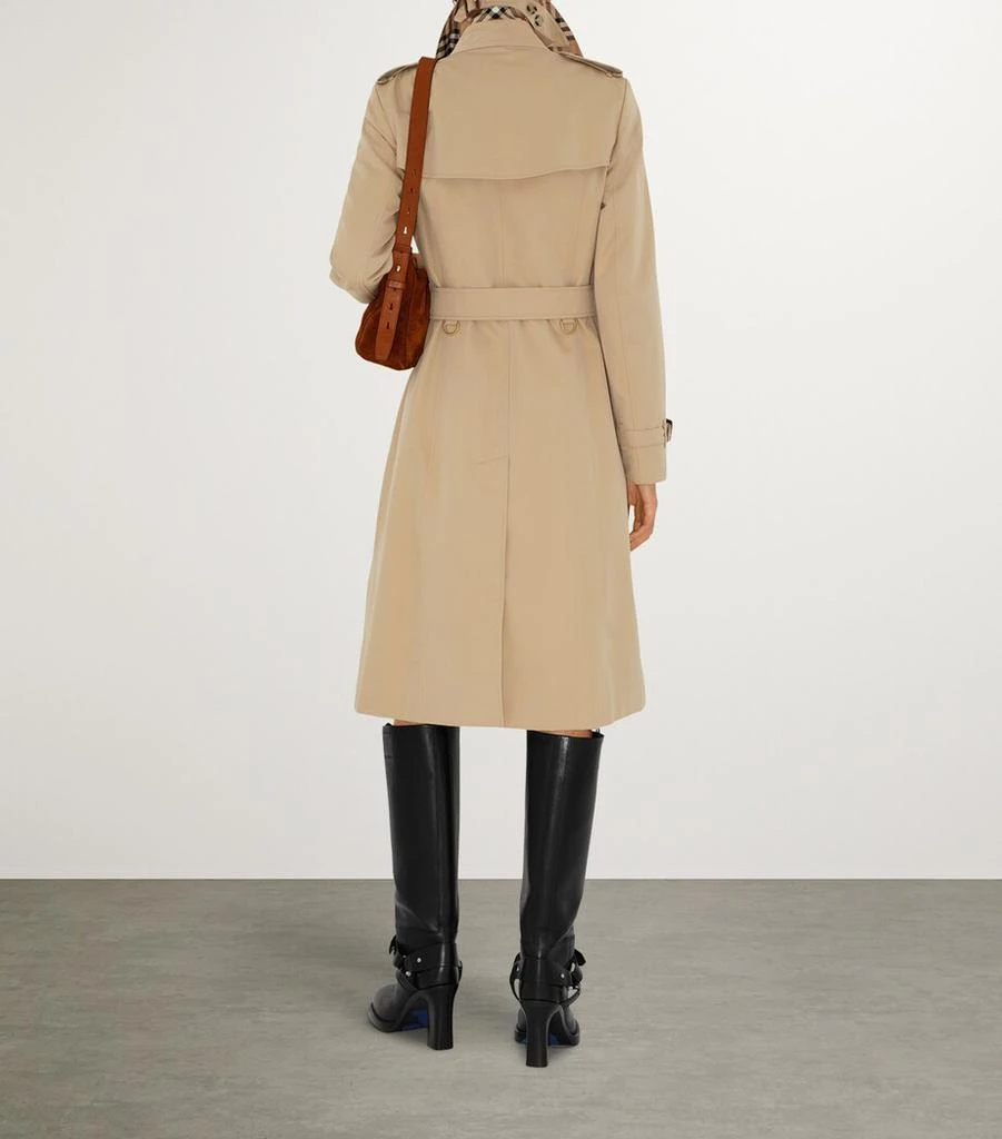 Burberry Gabardine Chelsea Long Trench Coat 4
