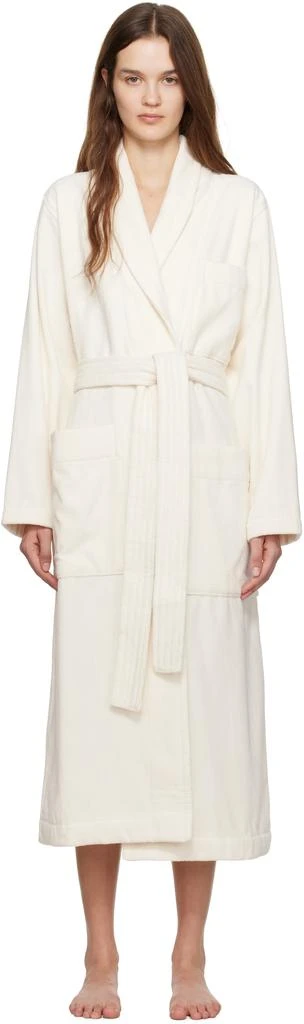 Tekla Off-White Terry Classic Bathrobe 1