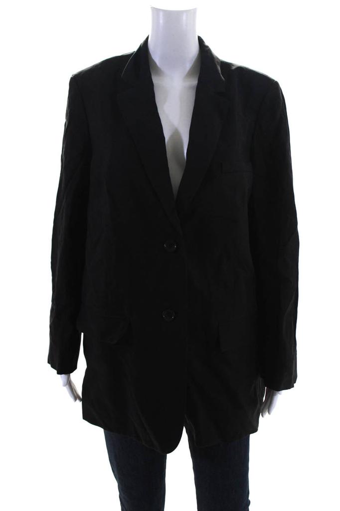 Everlane Womens The Cotton Linen Blazer Black