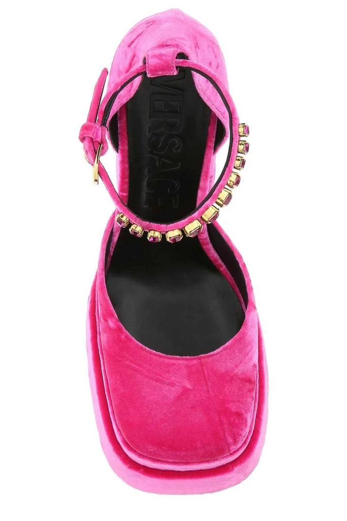 Versace Versace Medusa Aevitas Embellished Platform Pumps 3
