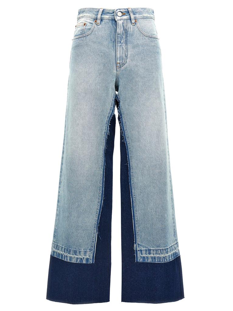 MM6 MAISON MARGIELA Light blue denim twisted jeans - Jeans MM6 MAISON MARGIELA Light blue denim twisted jeans - Jeans