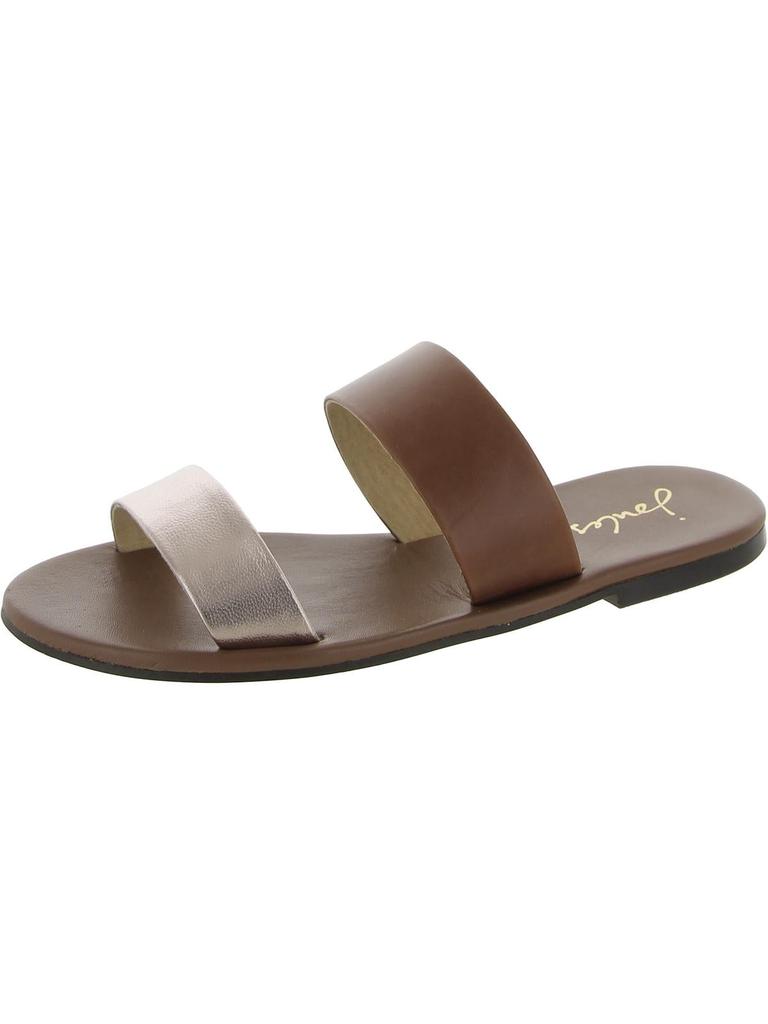 Joules Fenthorpe Womens Leather Metallic Slide Sandals