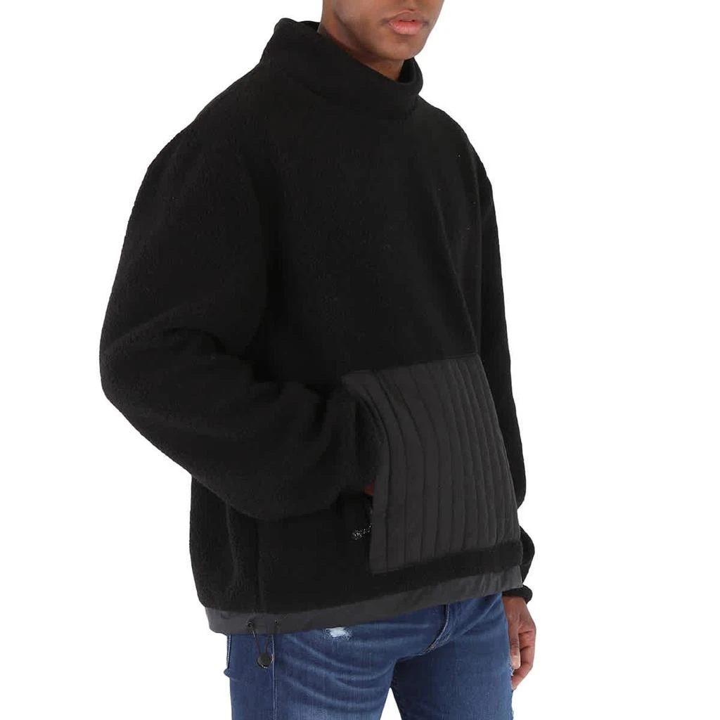 RAINS Men's Black High Neck Fleece Sweater 1