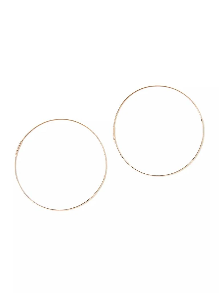 LANA Large Flat Magic 14K Rose Gold Hoop Earrings/2.5" 2