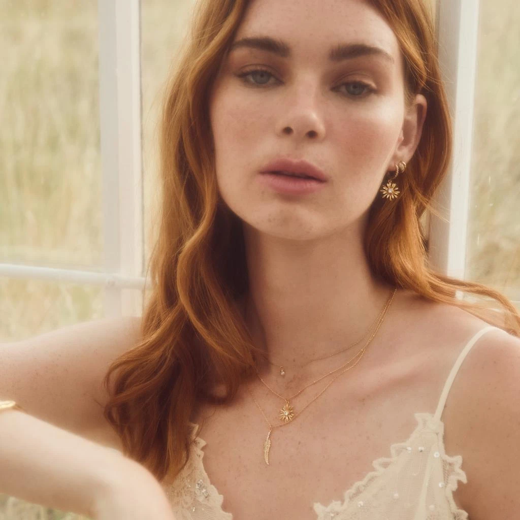 Orelia London Crystal Daisy Pave Huggie Hoop Earrings 2