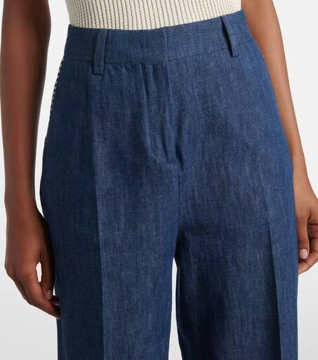 Valentino Chambray straight pants 4