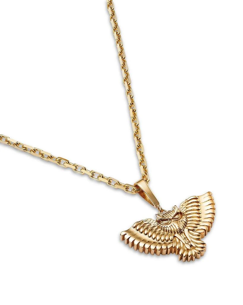 Bloomingdale's Fine Collection Bloomingdale's Fine Jewelry Men's Owl Pendant Necklace in 14K Yellow Gold, 22" 3