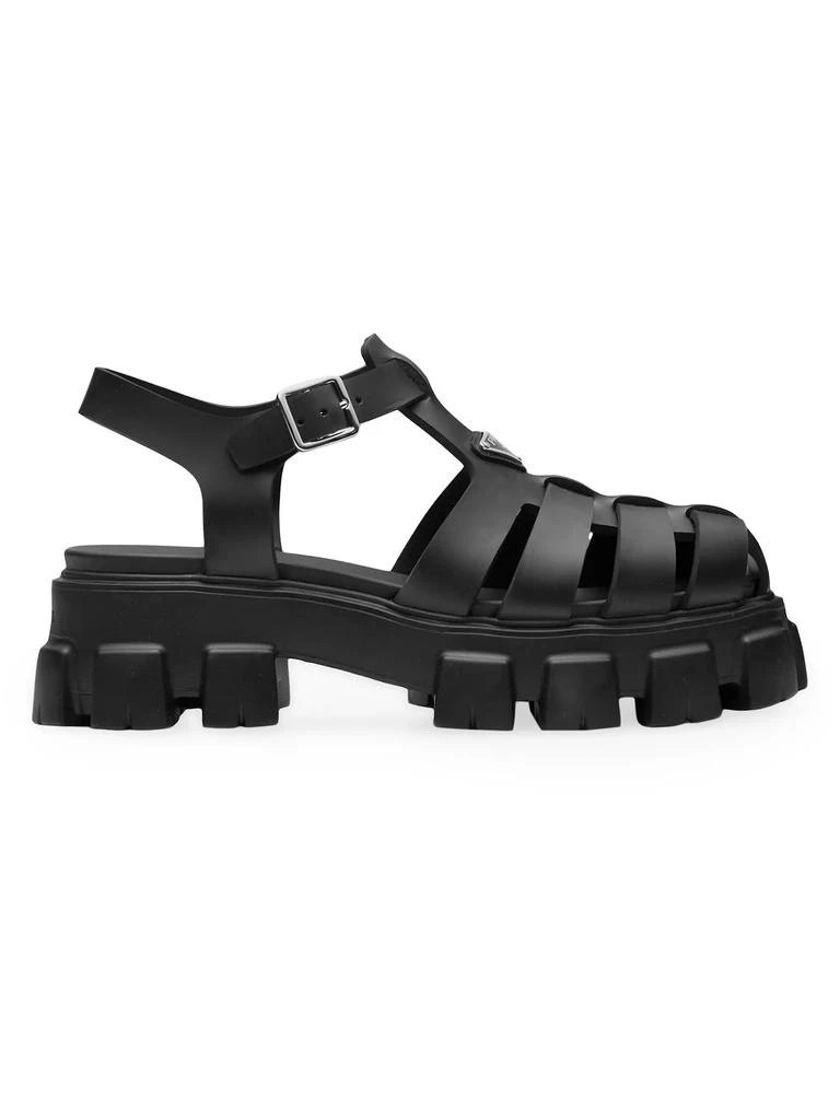 Prada Monolith Rubber Sandals 1