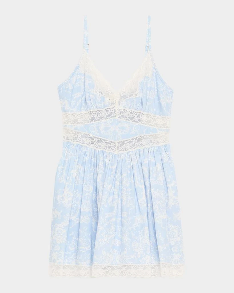 LOVESHACKFANCY Ressie Lace-Trim Mini Dress 1
