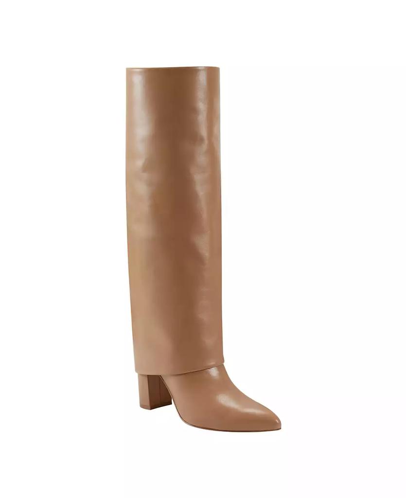 Marc Fisher Women's Leina Block Heel Pointy Toe Knee High Dress Boots