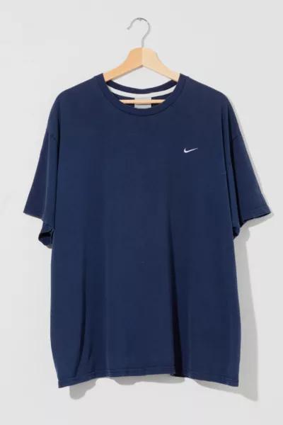 NIKE Vintage Y2K Distressed Nike Embroidered Check Swoosh Logo T-Shirt