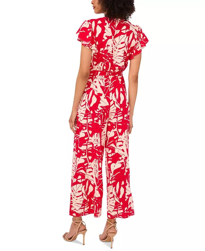 Sam & Jess Women's Printed Flutter-Sleeve Wide-Leg Jumpsuit 2