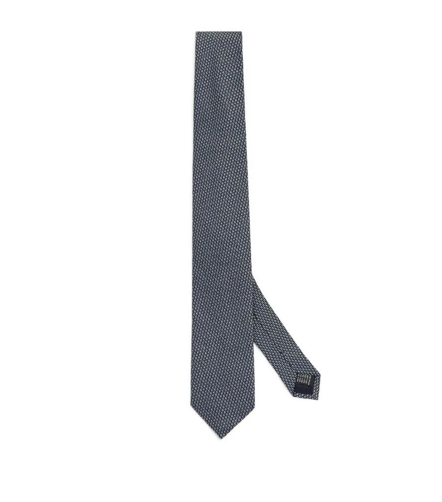 PAL ZILERI Silk Micro Check Tie 1