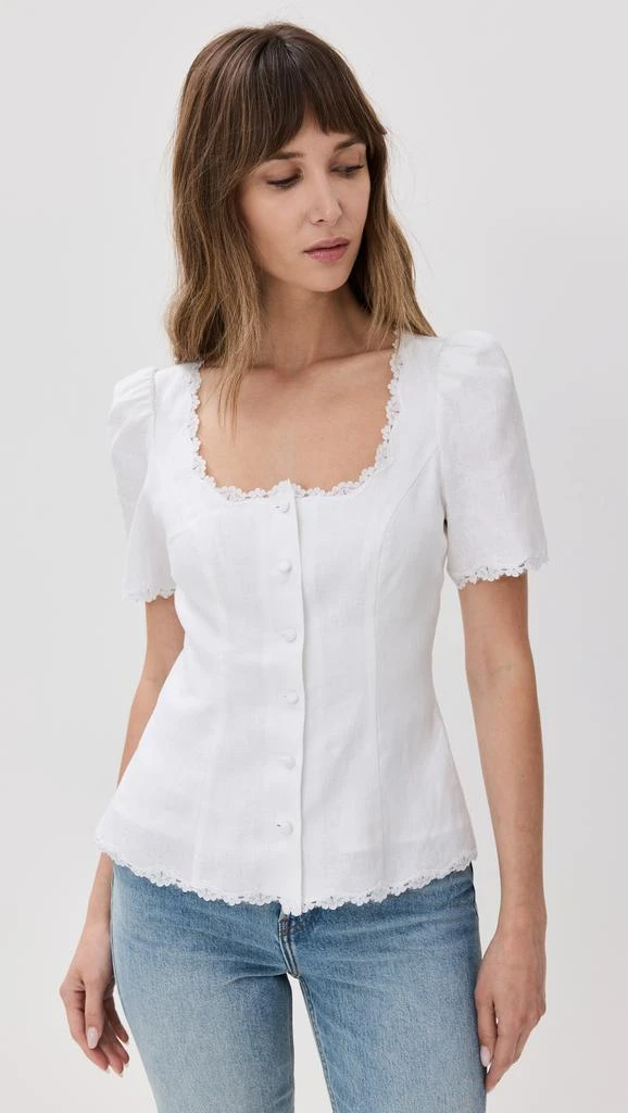 Reformation Anabella Linen Top 6