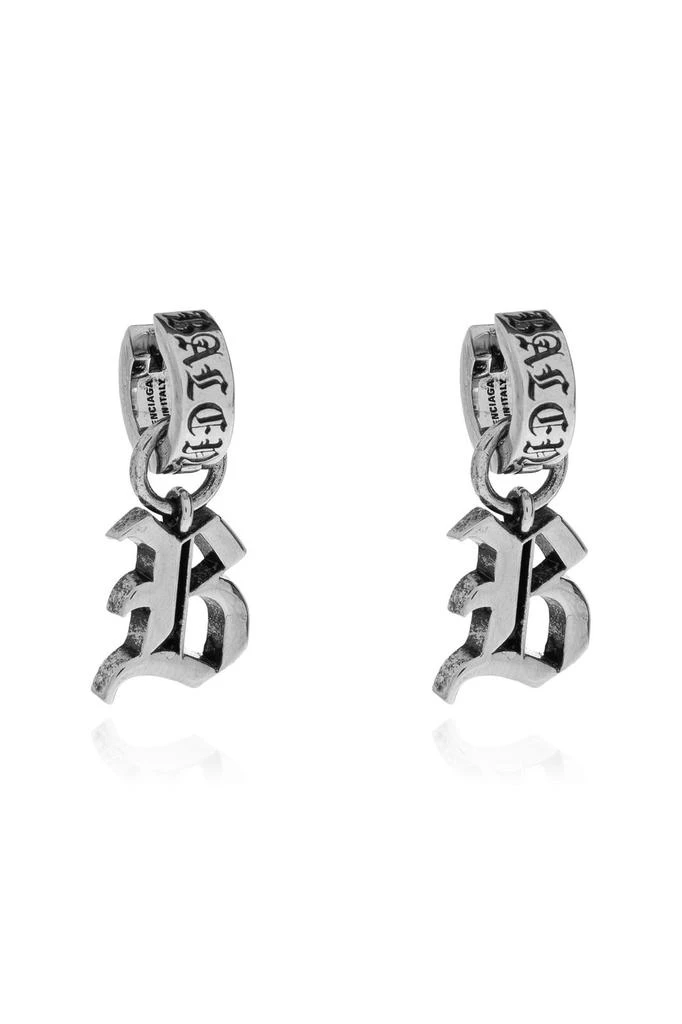 Balenciaga Balenciaga Logo Engraved Earrings