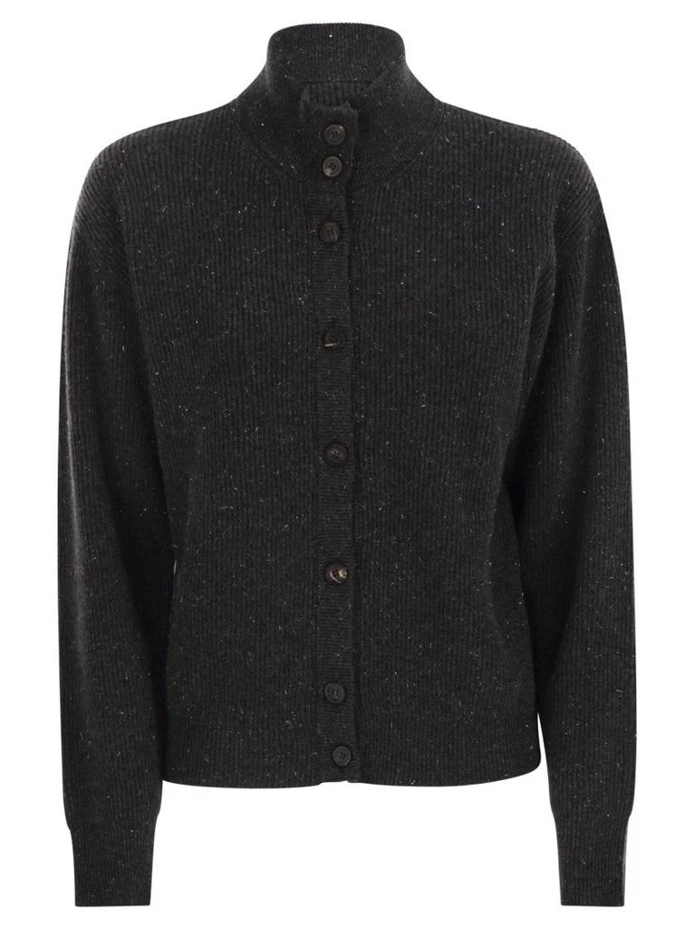 Peserico Cardigan With Buttons In Wool, Silk And Cashmere