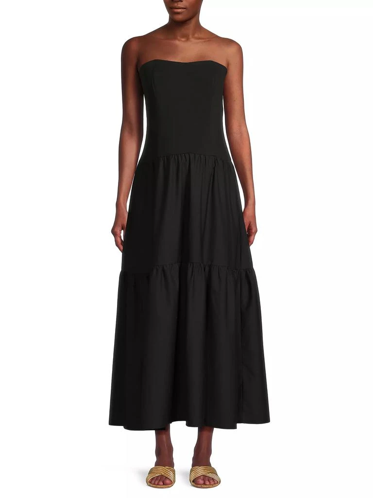 Emilia George Maternity The Evelyn Strapless Tiered Midi-Dress 3