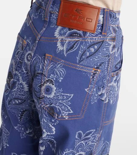 ETRO Floral high-rise flared jeans 5